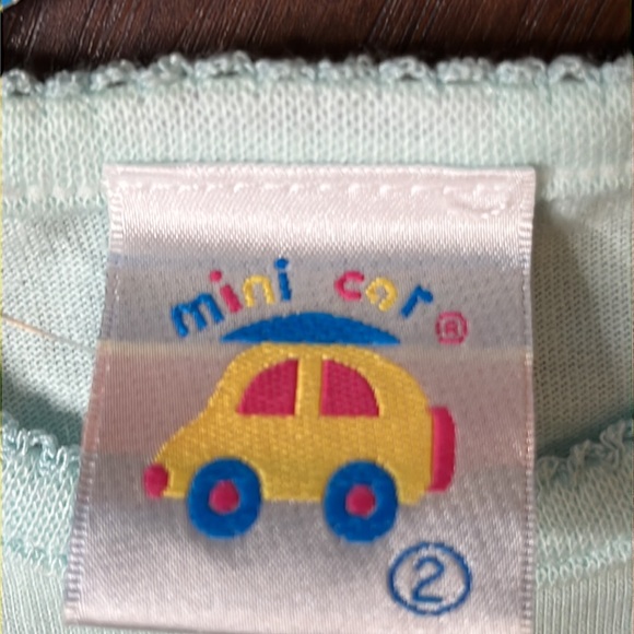 Mini car, kids shirt, mint, size two, new with tags - Picture 3 of 6